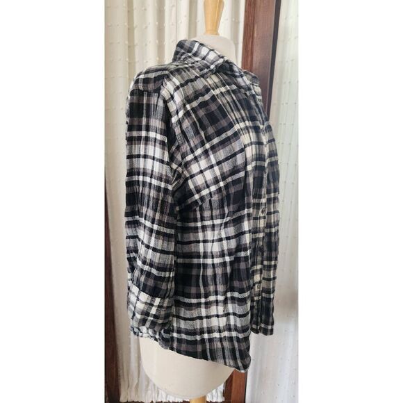 Company One plaid black and white button-up shirt - Picture 2 of 9